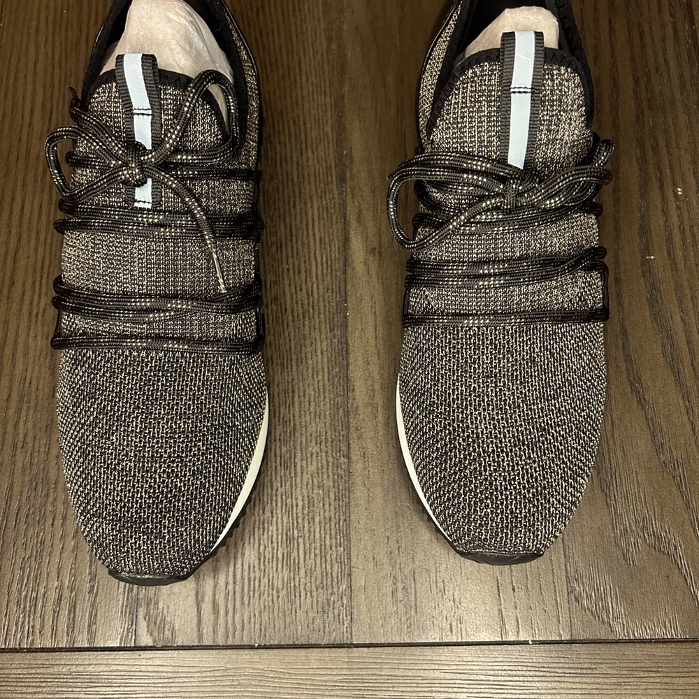 J/Slides Urban Sport Mara M Bronze black gold Metallic Knit Sneakers Size 8M.NWB